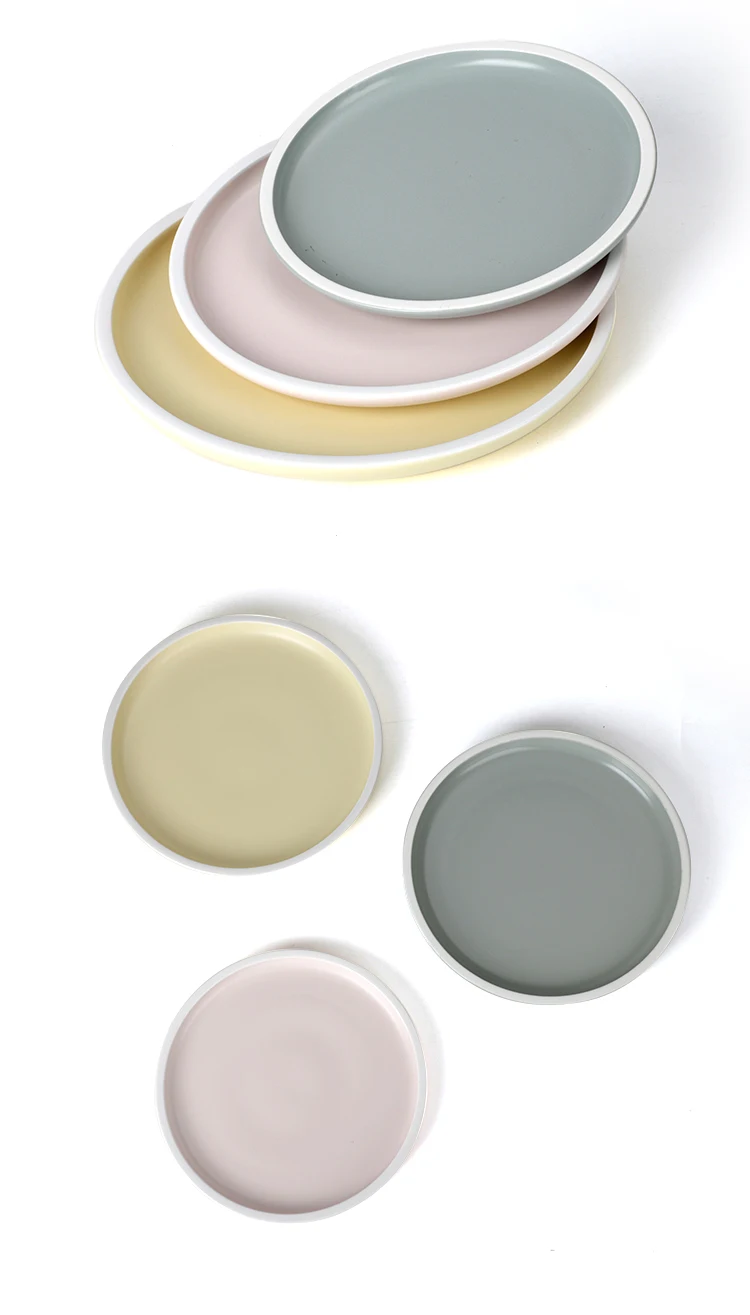 28ceramics Plates Ceramic Tableware Plates Restaurant Ceramic Dinner, Hotel Tableware Color 7/8/9/10 Inch Plain Ceramic Plates&