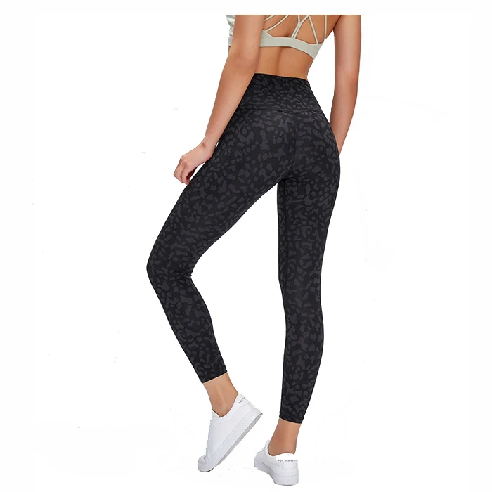 

Printed Fashion design Women Active Workout Pants Wholesale Naked Feeling Leopard Yoga Leggings
