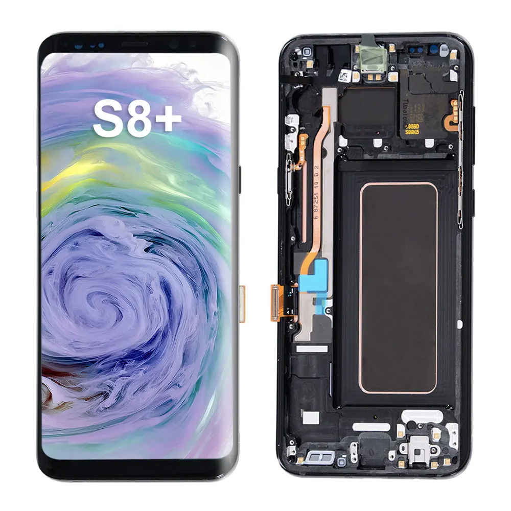 原始屏幕框架为三星galaxy s8液晶sm g955触摸屏amoled显示器组件