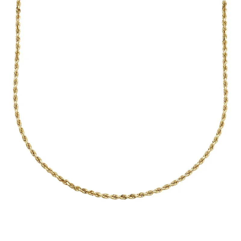 

Minimalist gold vermeil 18k gold plated 2mm twisted rope chain women choker necklace