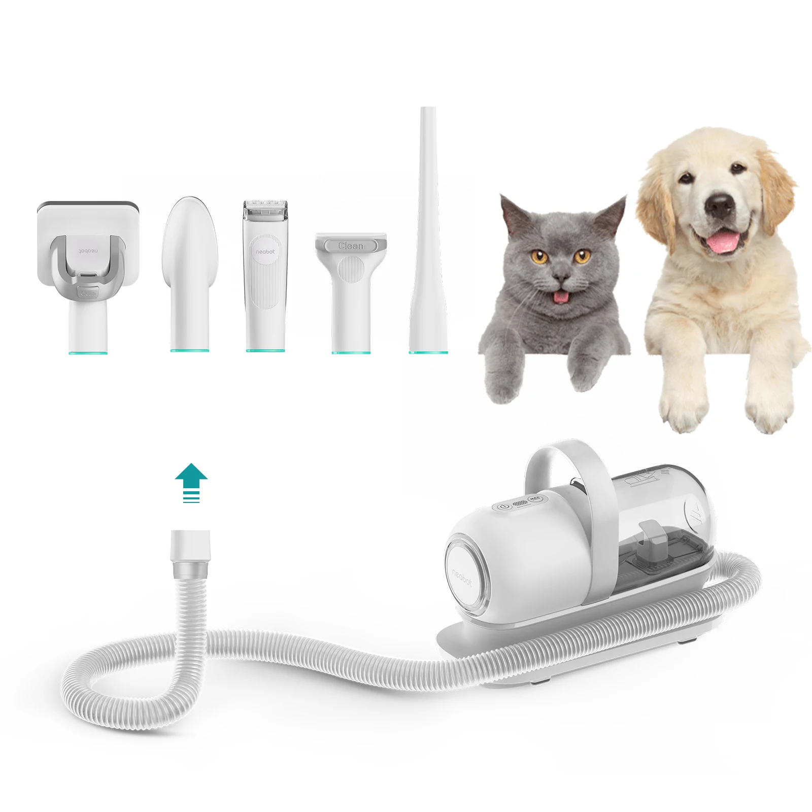 

Neabot P1 Pro Low Noise Dog Cat Mascotas Pet Hair Remover Pet Clipper Grooming Kit Vacuum Cleaner