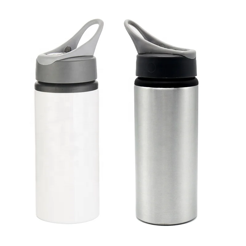 

Custom Sublimation Coated Sports Aluminium Travel Water Bottles With Handle