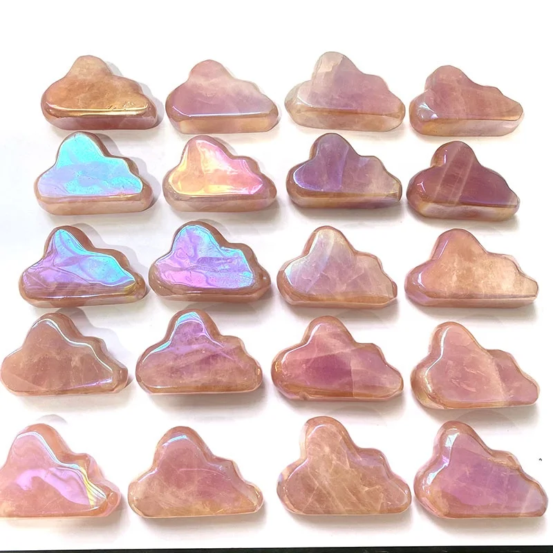 

Crystal Cloud 5-7 cm Carving Angel Aura Rose Quartz Cloud Natural Gem Stone Cloud Carvings