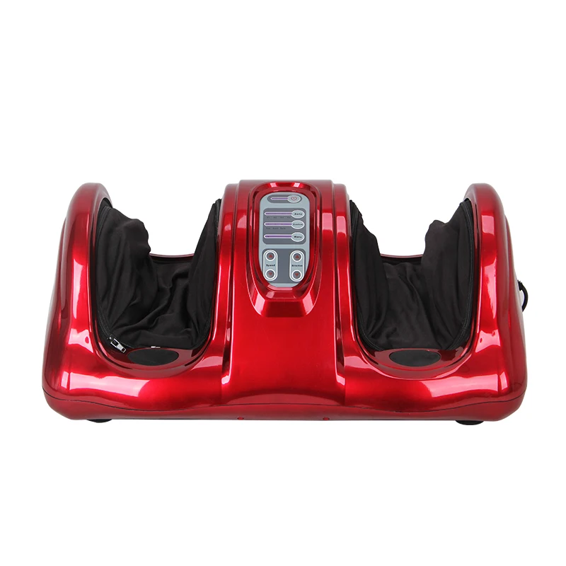 Foot Massager Machine with Rolling, Scraping Personal Health Studio Feet Calves Massage for Pain Relief - Red