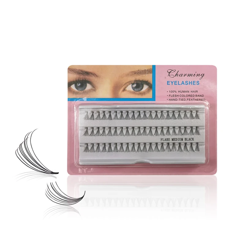 

Wholesale False Eyelash Extensions Individual Eyelashes High Quality Synthetic Hair Fan Eyelashes, Black