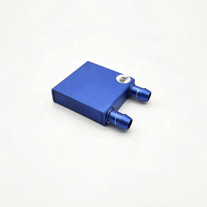 

40x40mm Blue Aluminum CPU Cooling Block Heatsink For Water Cooling