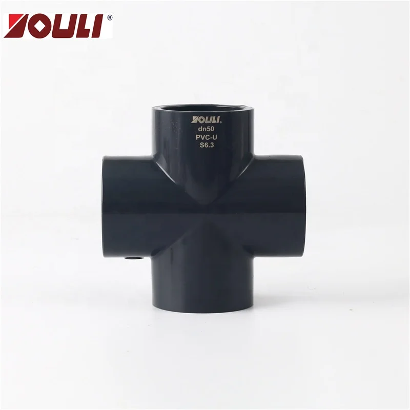 
PVC Cross Socket Sch80 4-way UPVC Corss pipe fitting available in DIN & ASTM standard 