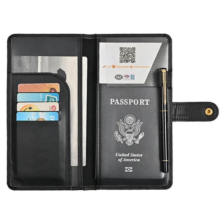 2pcs Fragil Tox Ticket Holder Lavender Travel Passport Holder Cover PU Leather ID Card Ticket Organizer Case Black 