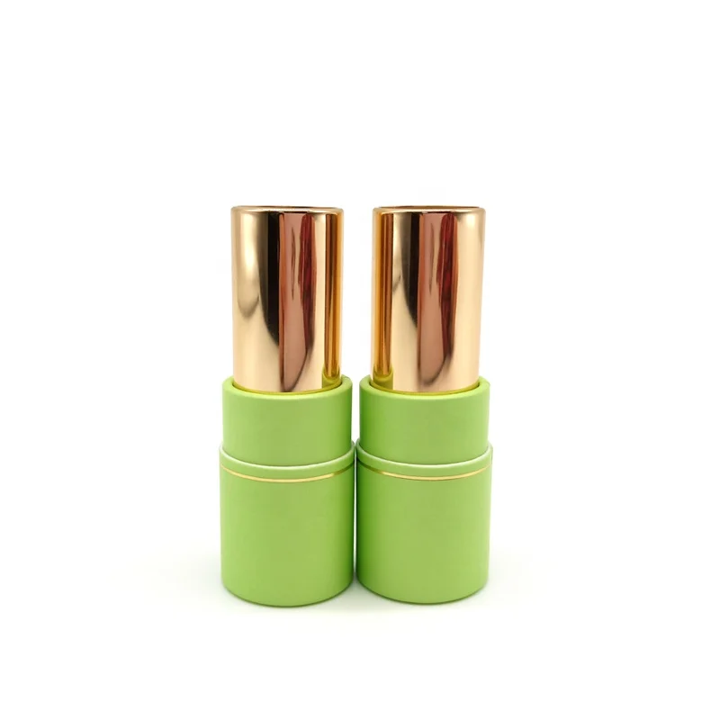 
Wholesale Twist Up Cardboard Container Green Vegan Lipstick Packaging Empty Paper Tubes 
