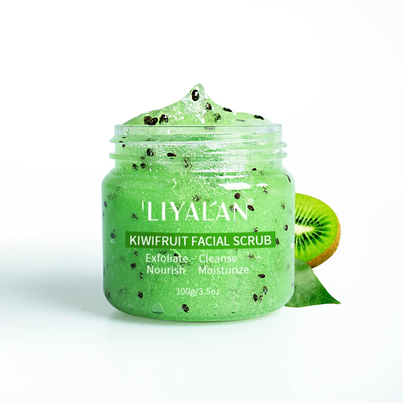 

oem 100% natural exfoliating Gentle softening cleansing skin care Kiwi Fruit Extract sugar face scrub