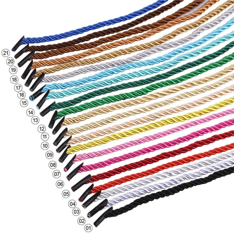 Wholesale Nylon 5mm Round 3 Strand Twisted Portable Rope Handle Cord Packaging Rope for Paper Bag