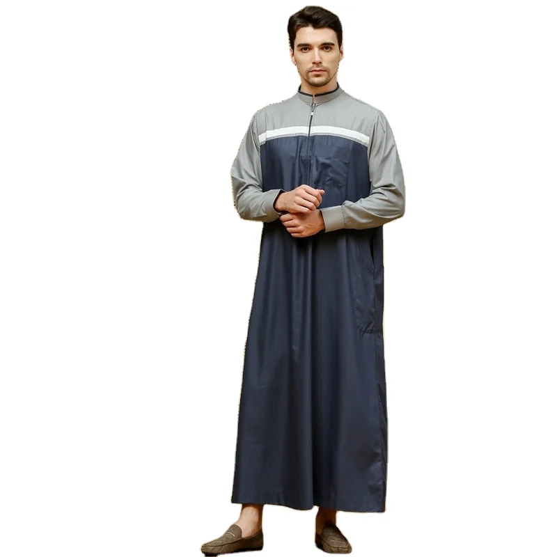 

New Mens Jubba Thobe Arabic Islamic Clothing Muslim Saudi Arabia Arabic Abaya Dubai Long Robes Traditional Kaftan Caftan