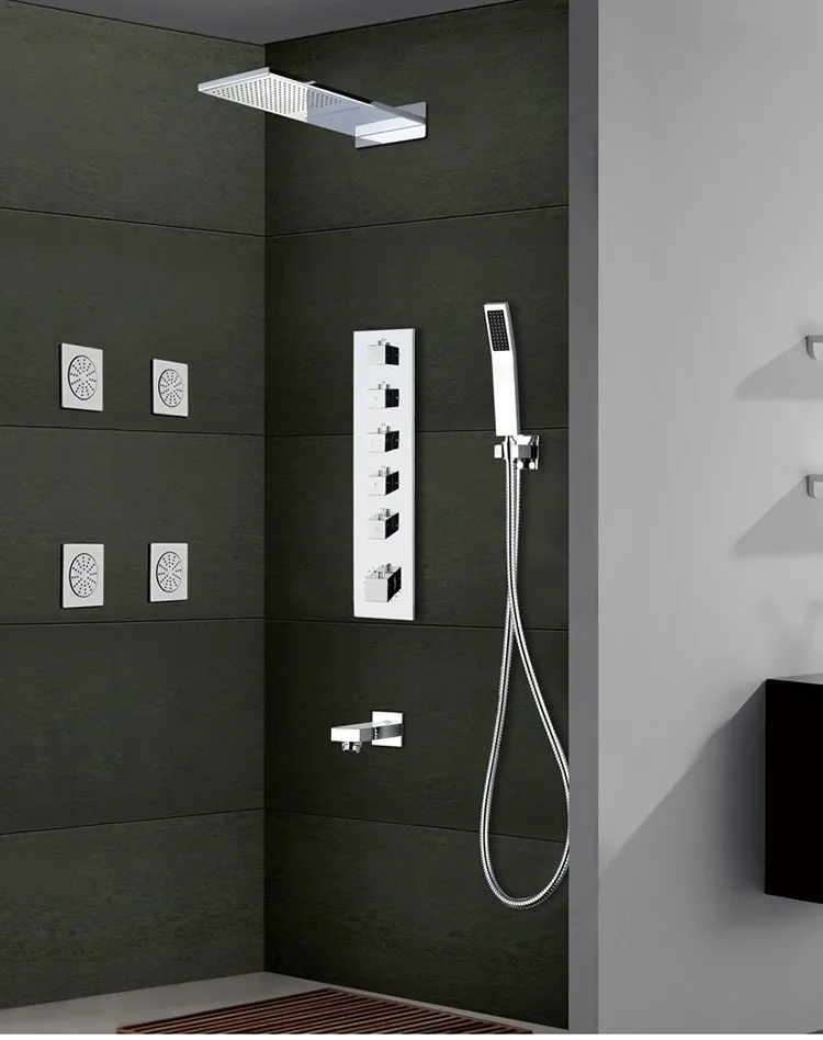 Modern 5 Functions Shower Diverter Valve For Conceal Shower / Brass Chrome Shower Mixer Buy 5