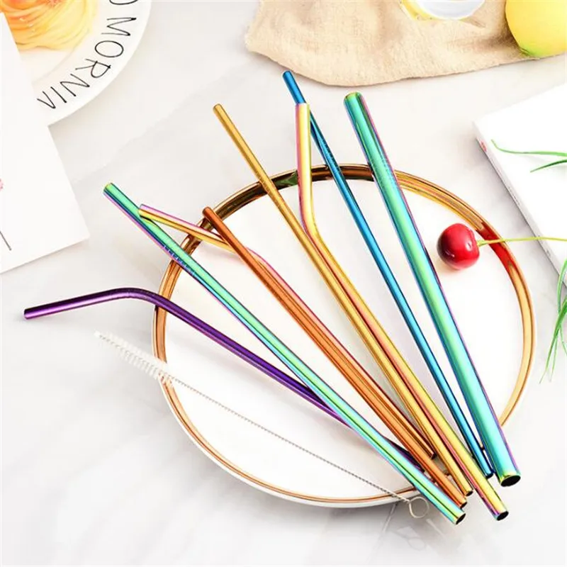 

BPA FREE Reusable Stainless Steel Straws Metal 6mm, Customized