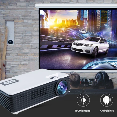 

[Upgraded 6500 High Brightness 1080P Projector ]OEM ODM Factory Native 1080p Full HD LED LCD Home Theater Portable Projector, White/ black/golden