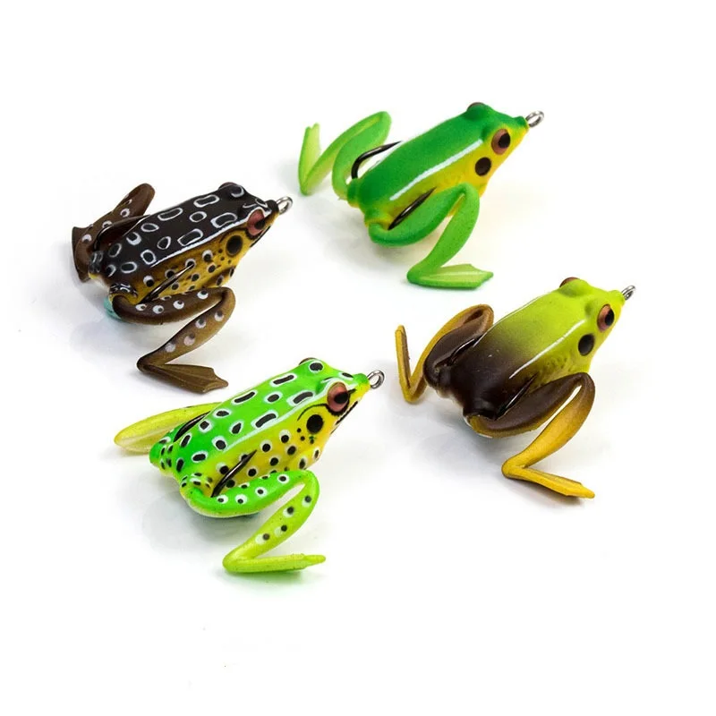

Simulation frog bass fishing lure 5cm 11g artifical grub worm soft silicone frog swimbait, Various color