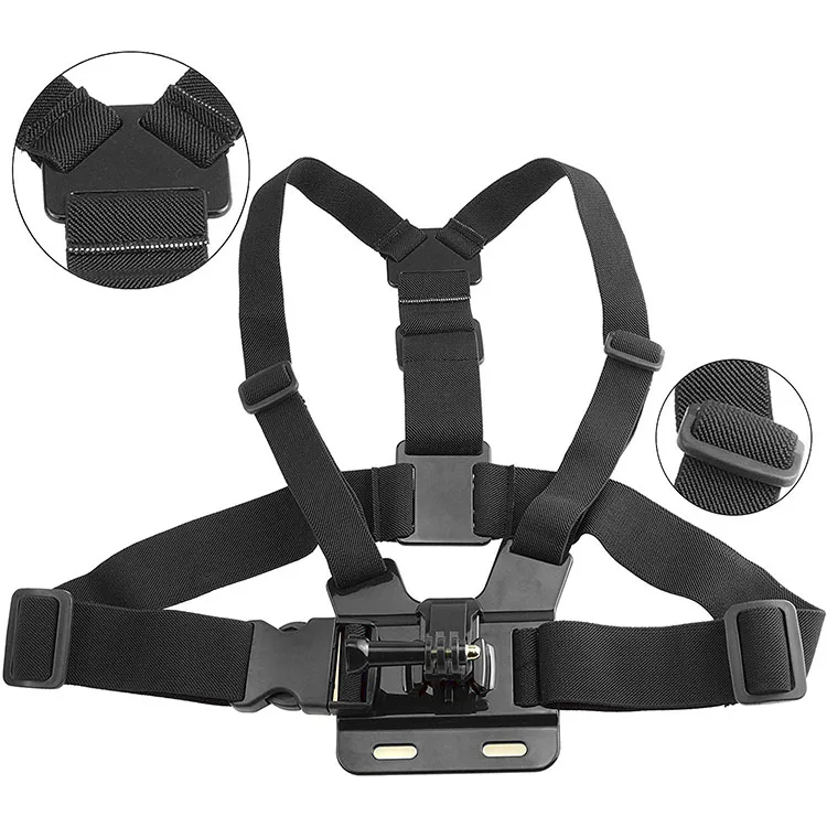 

Adjustable Chest Strap Mount Body Harness Belt Chesty Strap Mount for GoPro Hero 6 5 4 3+ 3 2 for SJ4000 for Xiaomi Yi, Black