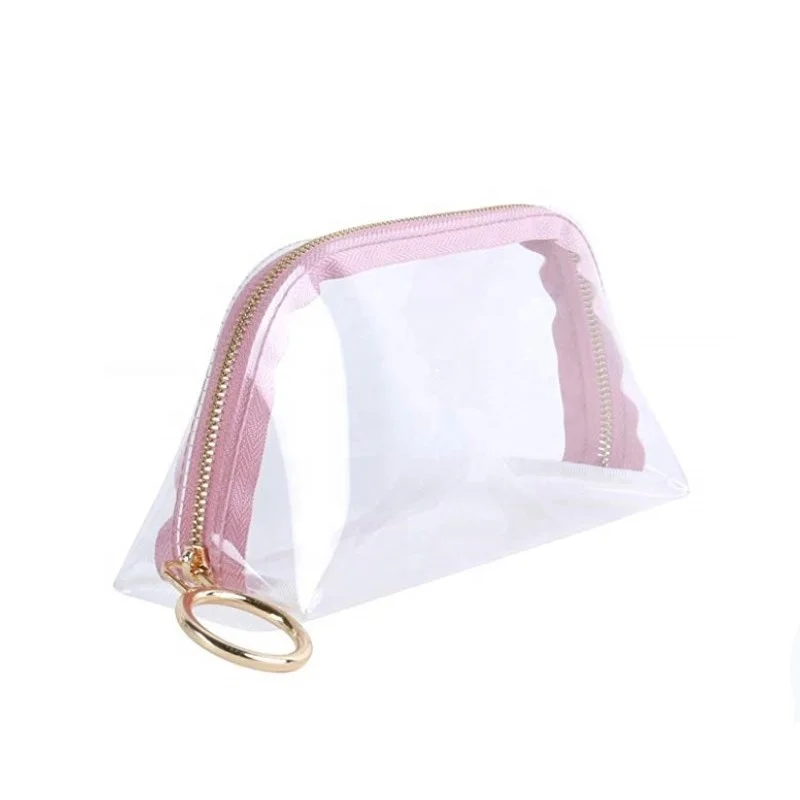 

Newest Travel Transparent Custom Pink Ladies Make-up Bag Cosmetic Bag