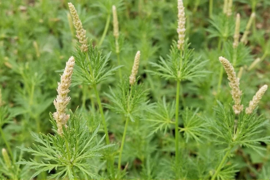 Cumin plants in garden showing feathery leaves and developing seed heads