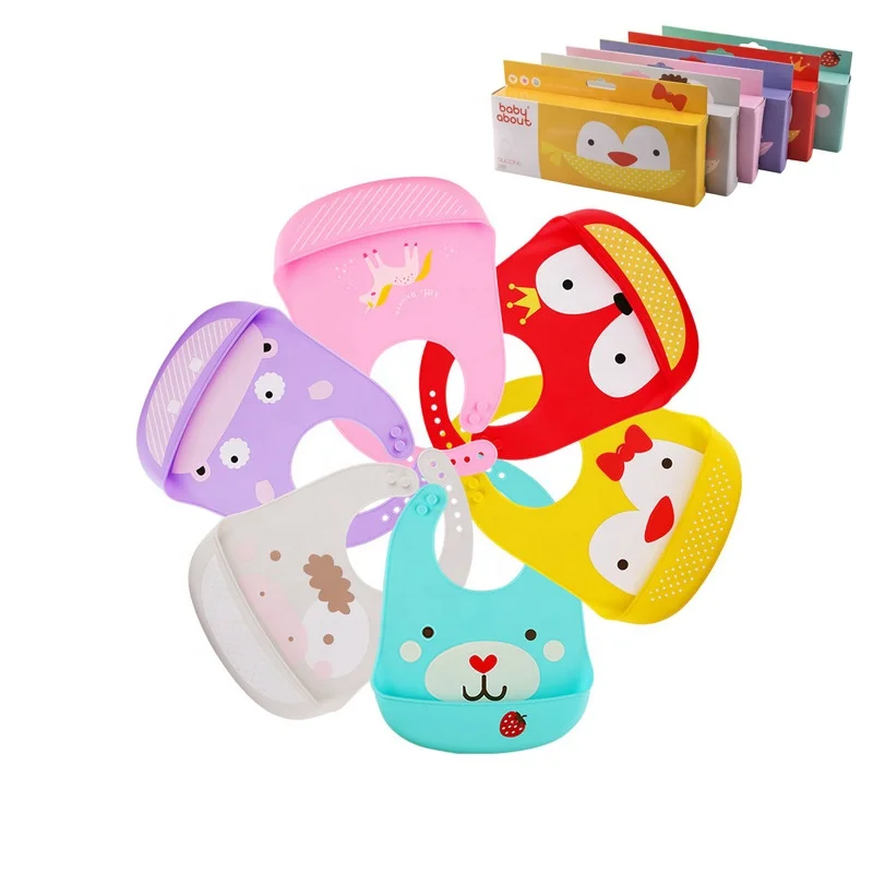 

wholesale washable fold silicone waterproof baby bib silicone