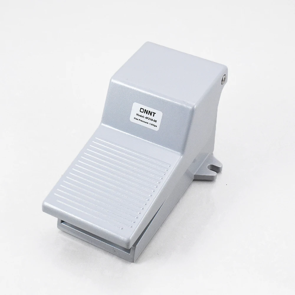 4F210-08 Acting Type 5/2 Way 1/4'' Port Size Aluminum Alloy Pneumatic Air Brake Pedal Control Valve Custom Gas