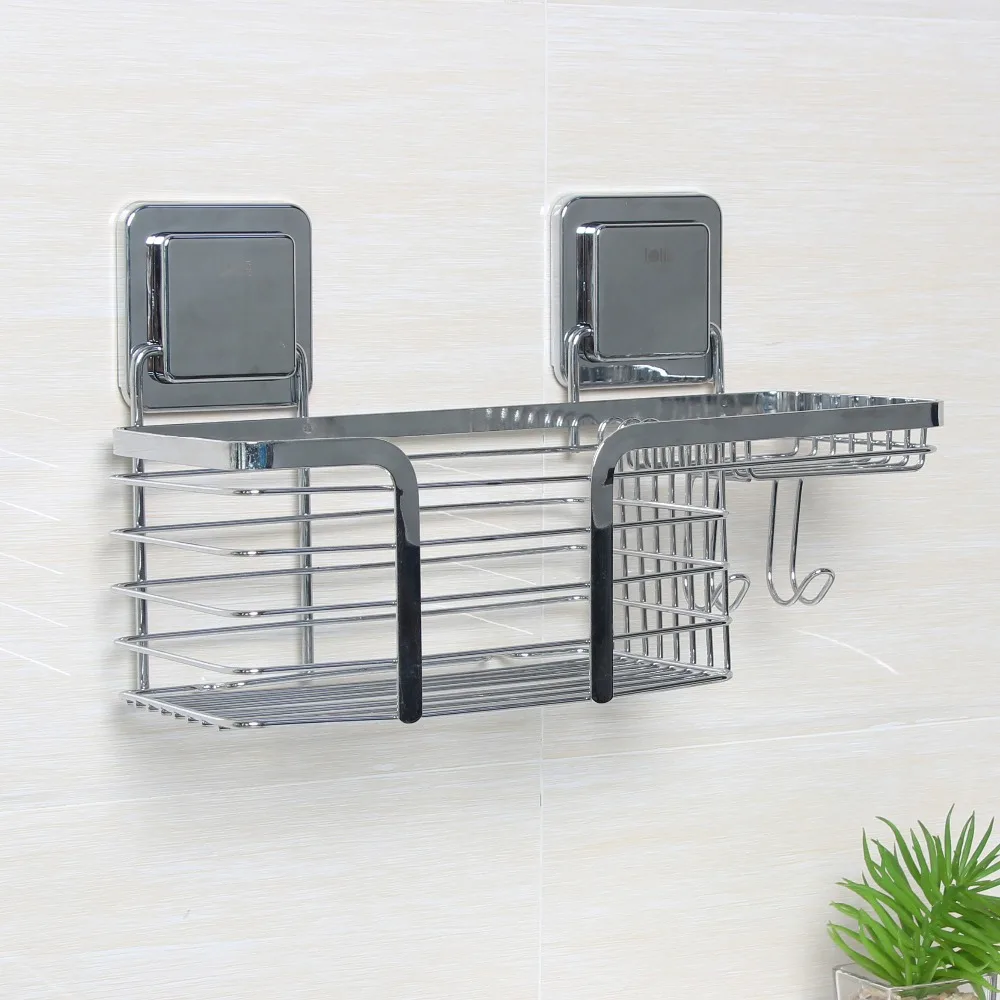 

Waterproof stainless steel bathroom accessories shampoo holder basket rack shelf