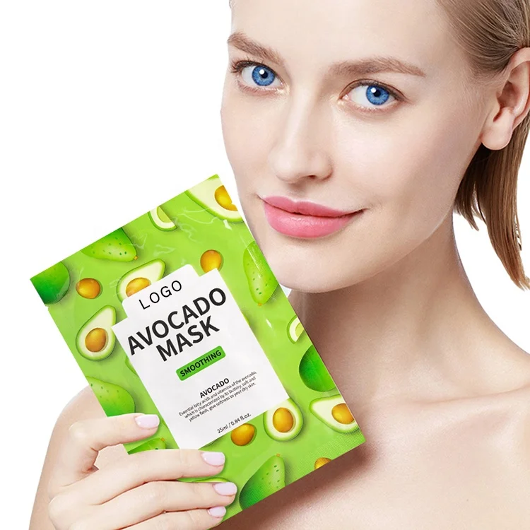 

Natural Beauty Shea Butter Sheet Mask 10 pcs Face Whitening Moisturizing Skin Care Avocado Facial Mask For Daily Skincare