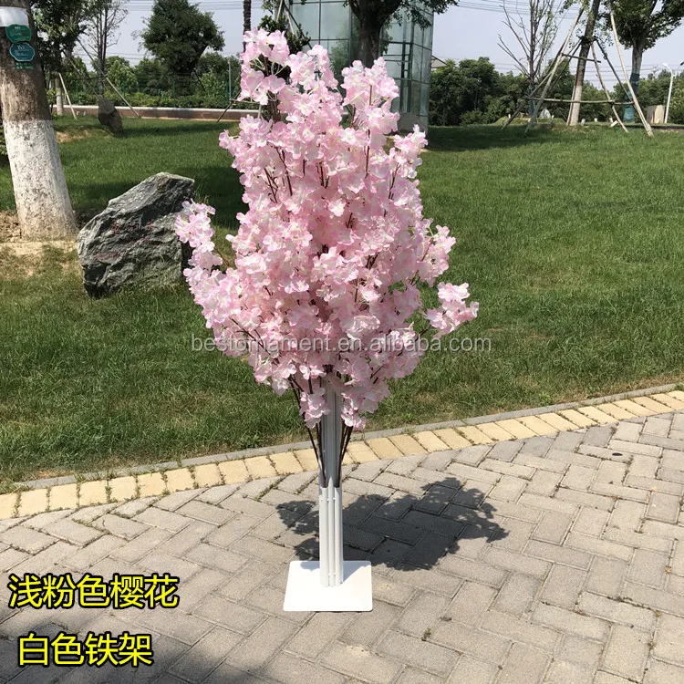 Wedding Artificial Cherry Blossom Tree Centerpiece With Metal Base