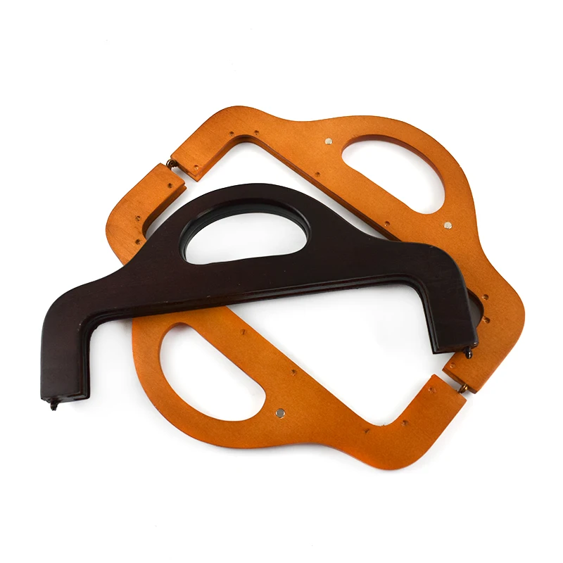 

Mettee ZK755  Antique Coat Hanger Bag Handle DIY Decoration Accessories Wooden Wallet Frame