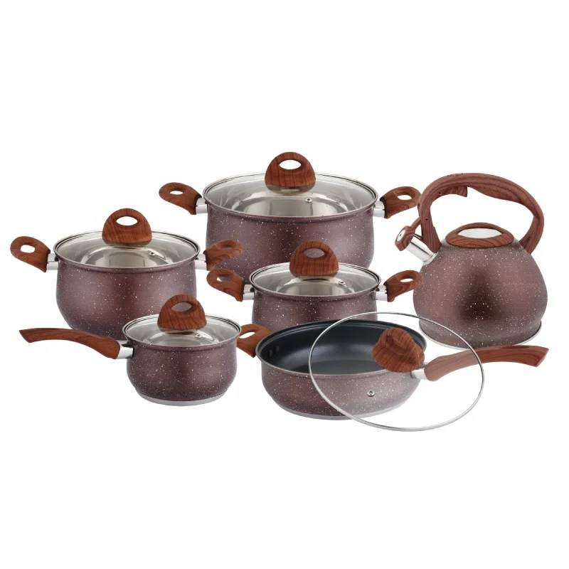 

hot selling stainless steel cookware set kitchenware casserole soup pans