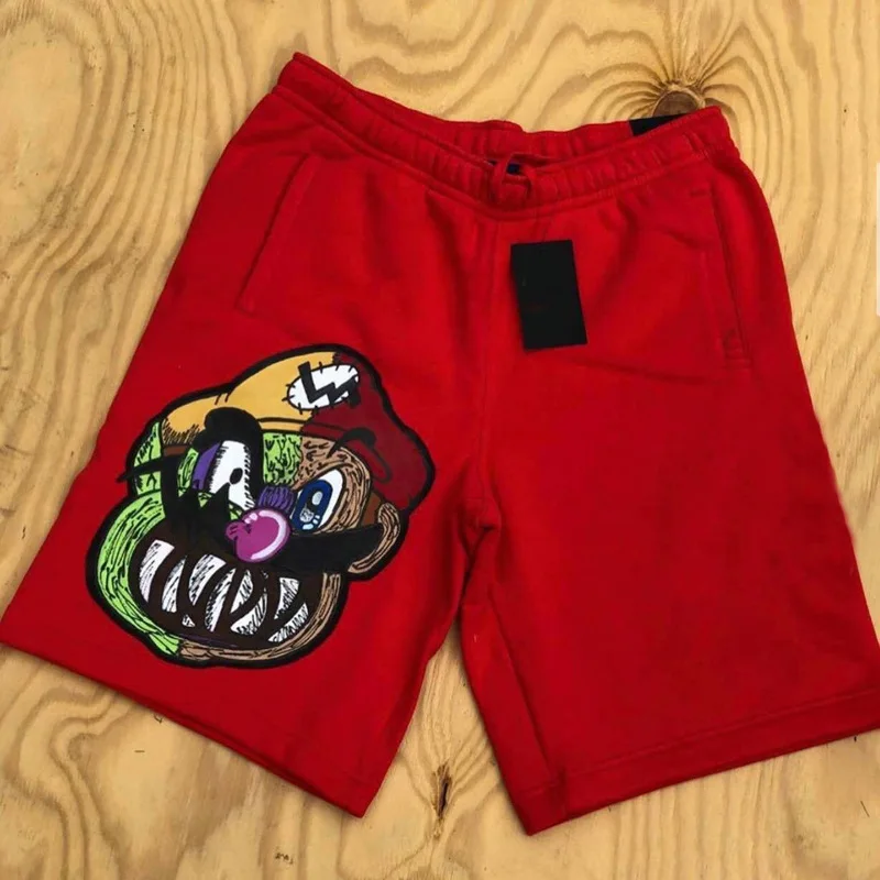 

2021 summer designer graphic shorts custom jogger cotton cartoon character print shorts for men