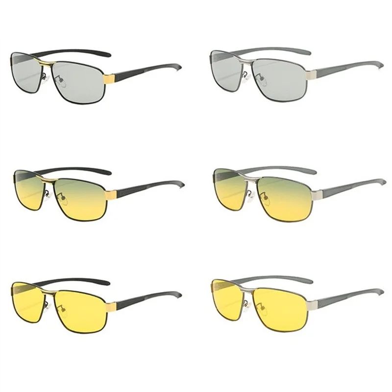 

Wholesale Sunglassess Trendy Mens Luxury Night Vision Glasses Fashionable 2021 Polarized Rectangle Sunglasses For Men