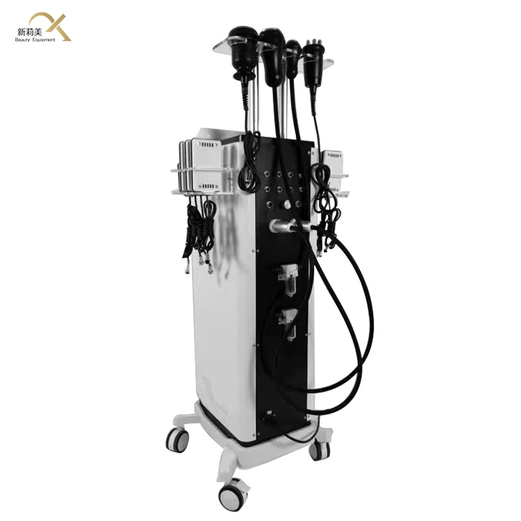 

XLM Wholesale price Multifunctional 9 in 1 40k ultrasonic cavitation vacuum rf /lipo/40k cavitation weigh loss, White
