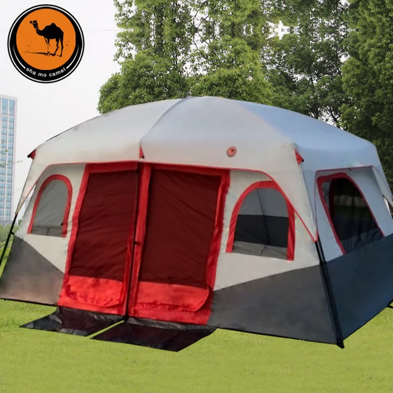 

3.2*2.1*1.9m Outdoor 3-5 Persons Beach Camping Tent Anti/proof /rain UV/waterproof 2rooms Family Waterproof Tent In S Size