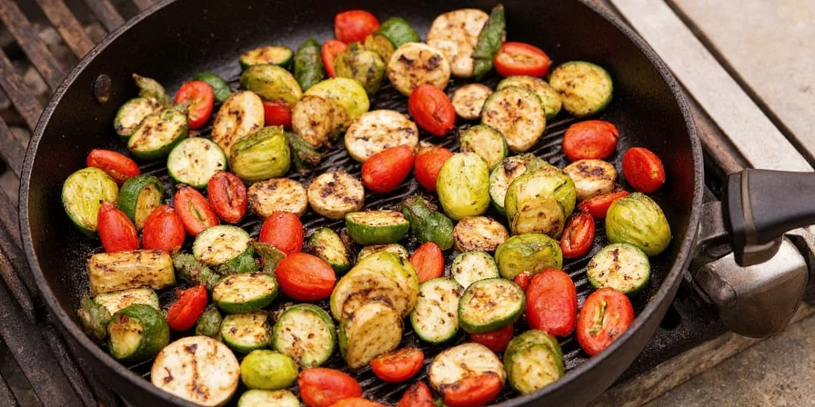 Grilled vegetables with spices
