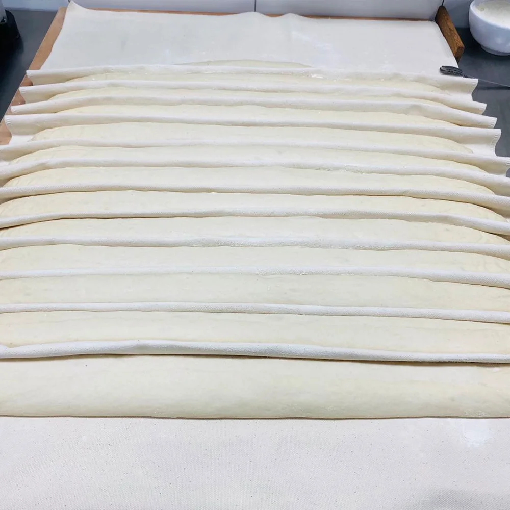 

60*150cm Cotton Bakers Couche and Fermented Baguette Bread Proofing Cloth, Natural white