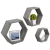 Rustic Custom Wood storage rack Wall cube shelf Hexagon Wall Hanging Shelves