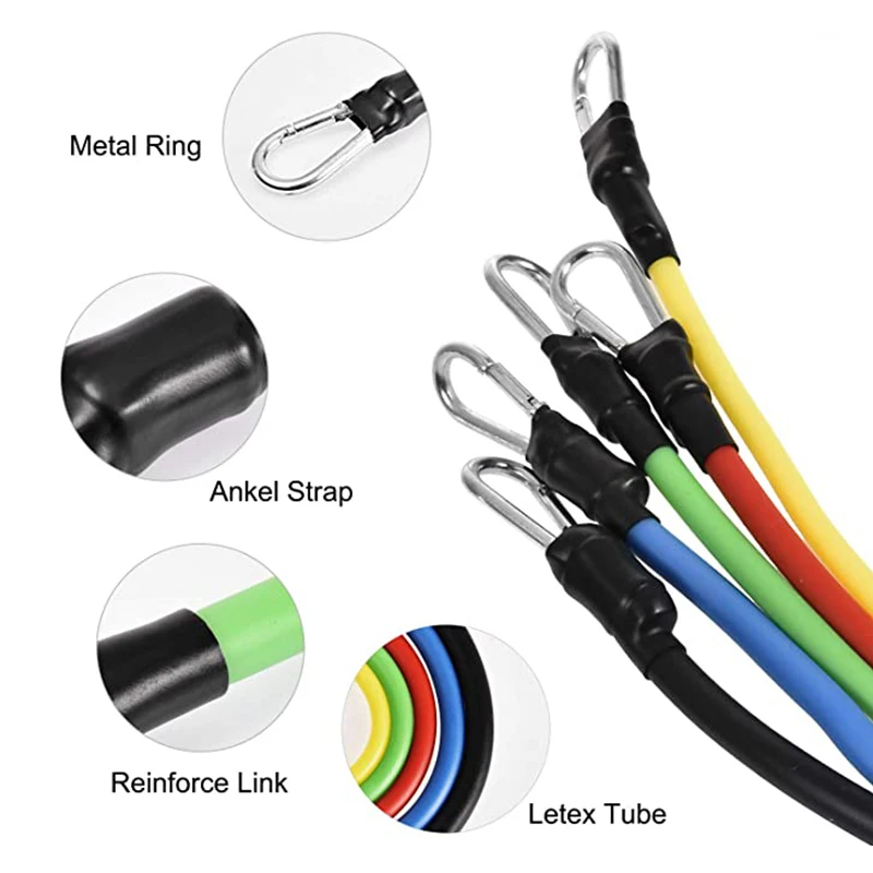 

Custom Adjustable Long Tpe Exercise Gym Resistance Band with Handles, Color is rich