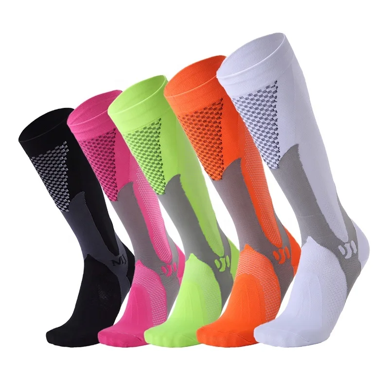 

Factory Colored Running Cycling Sport Hosiery Young Girls Knee High Socks Nylon Cute Compression Socks