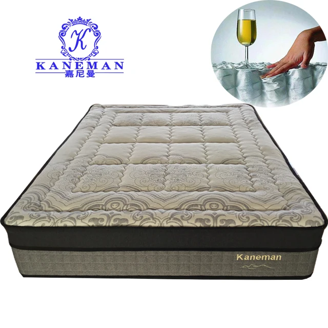 

12 inch Vacuum compressed roll up king size latex pocket spring mattress