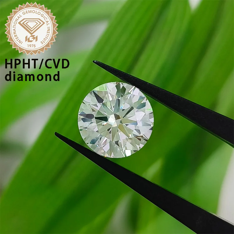 

starsgem 1ct 2ct CVD HPHT round shape created diamante laboratory man made diamond D VS1 IGI certified lab grown diamants