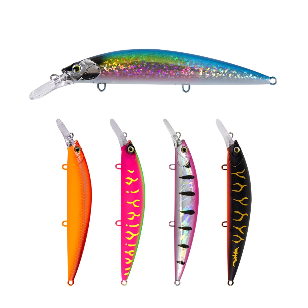 

HONOREAL bass holographic eyes fishing lures hard baits sinking minnow, 14 colors