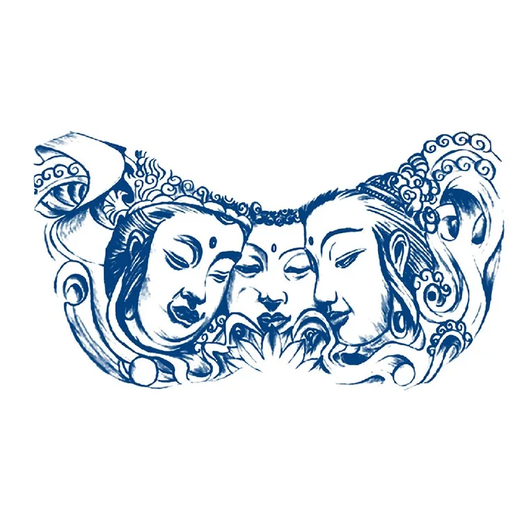 

2021 High Quality Religious Chest Waterproof Disposable Tattoo Sticker, Cmyk