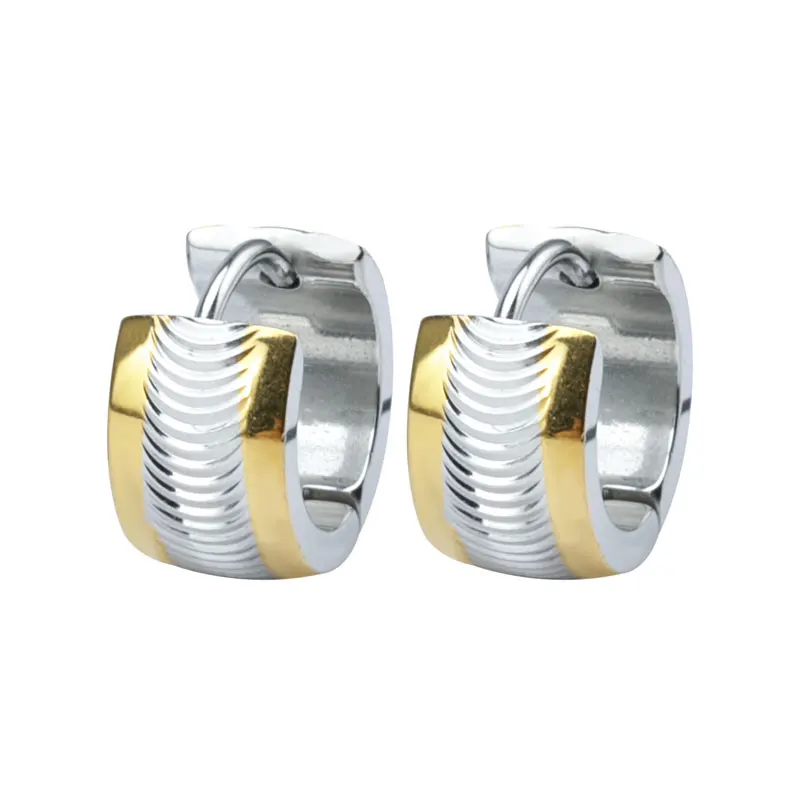 

Hot Sale Carving Silver Plated Stainless Steel Earrings Suitable For Women Men Children