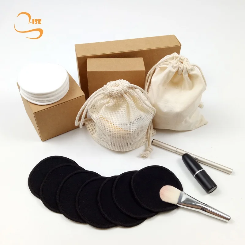 

Soft Cosmetic Cleansing Pads Organic Bamboo Cotton Eco Friendly Reusable Make up Pads