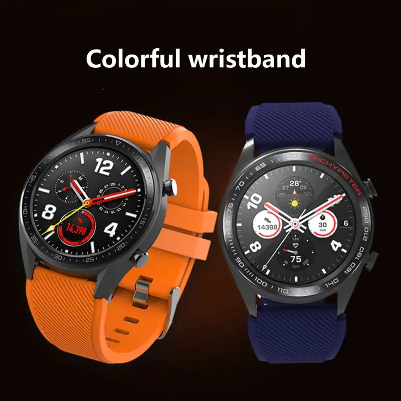 

Durable Silicone Watchband Wrist Strap Bracelet Replacement Accessories for Huawei Watch GT/Honor Magic Smartwatch