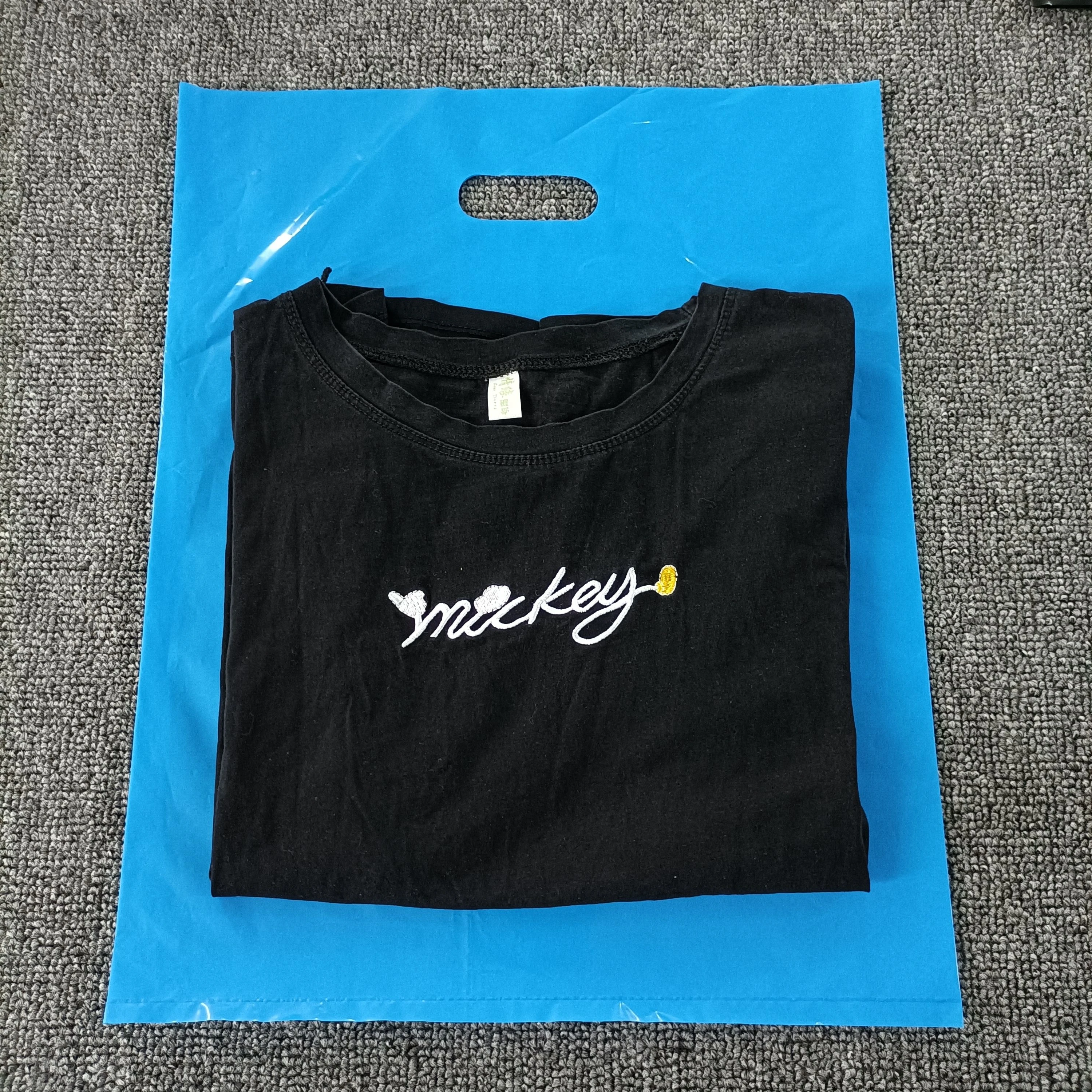 

Customized plastic shopping bags handle plastic bag die cut bag, Customized color