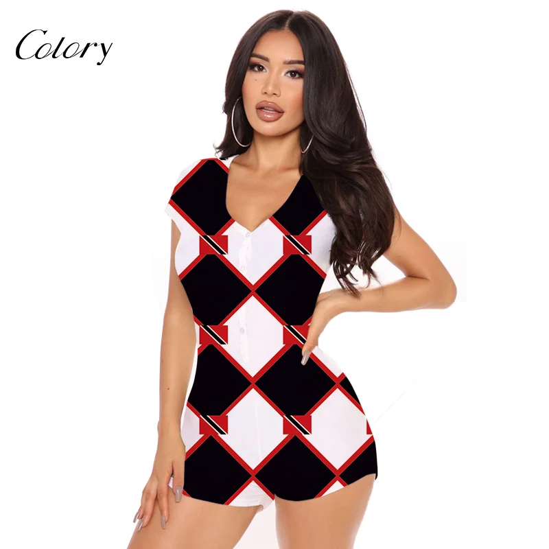 

Colory Short Sleeve Sleepwear Shorts Set Women, Picture shows