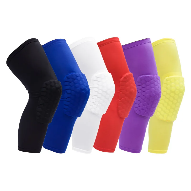 

Breathable honeycomb Anti Collision knee sleeve Compression Knee Brace Pads Support, Black,white,blue,yellow,purple,red,green