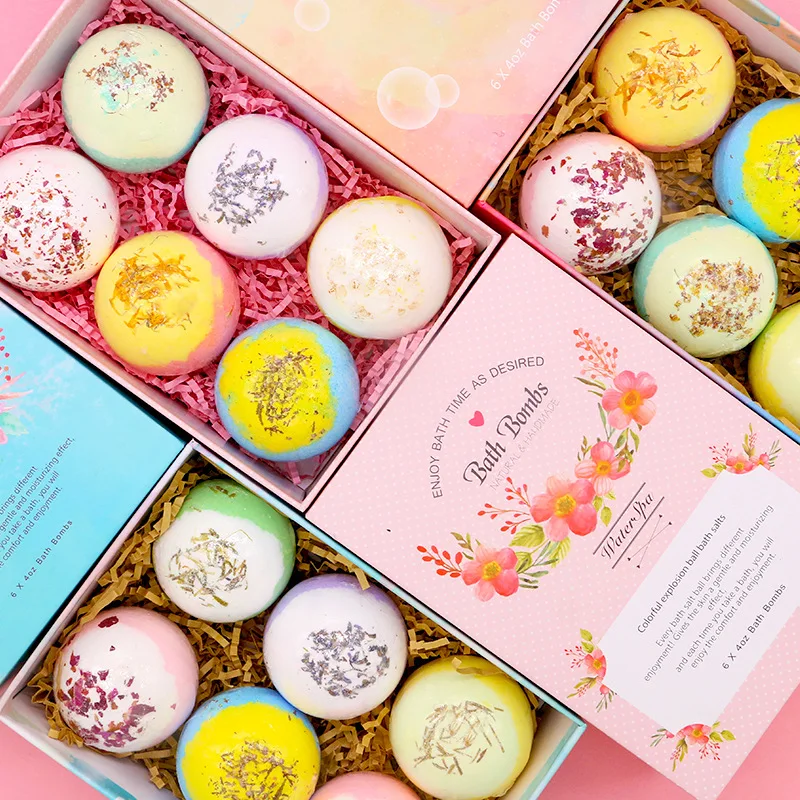 

OEM Private Label Custom Packing Gift Set Bubble Vegan Natural Organic Colorful Money Fizzy Bath Bombs, Mixed color